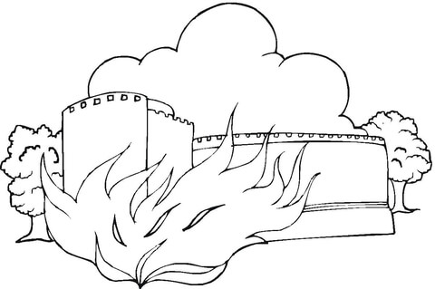 City Of Palm Trees  Coloring Page